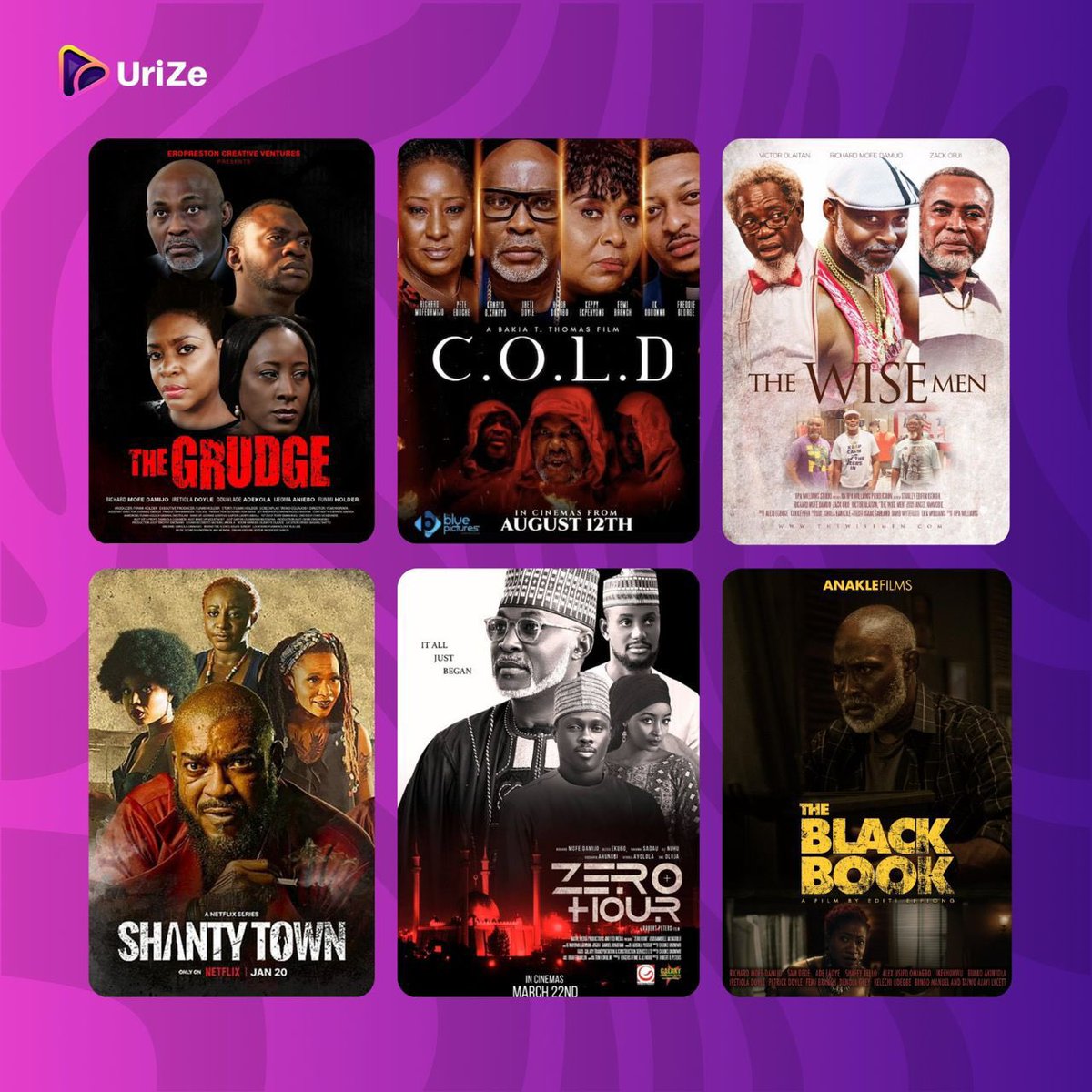 A Nollywood veteran for a reason, Richard Mofe-Damijo popularly known as RMD, has given us stellar performances that showcase his talent and artistry over the years 🎞️

Rate your favourite RMD movies on 1-10! 🍿
#UriZe #RMDSaysSo #RMD #ColdTheMovie #TheWiseMen #LoveIsBlind
