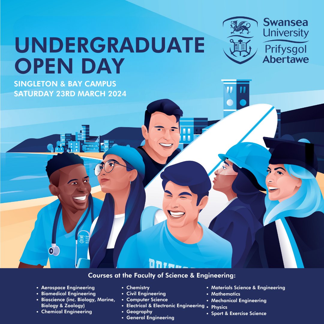 Who's joining us for our next open day on 23rd March? 🏫 A great opportunity to explore our campuses, 👩‍🏫Meet the lecturers! 🔬 View the facilities and accommodation! ❓ and Ask plenty of questions We can't wait to meet you! 👋 Sign up here 👉 bit.ly/3Q9YsUD #SwanseaUni