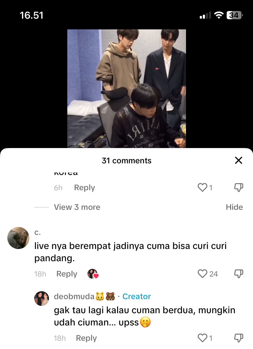 jadi kontennya tentang hyunjae sama juyeon jd gue nemu komen creatornya. do you guys think the comment is okay? kekk??? apaaan banget blg hyunjae sama juyeon ciuman, pls la