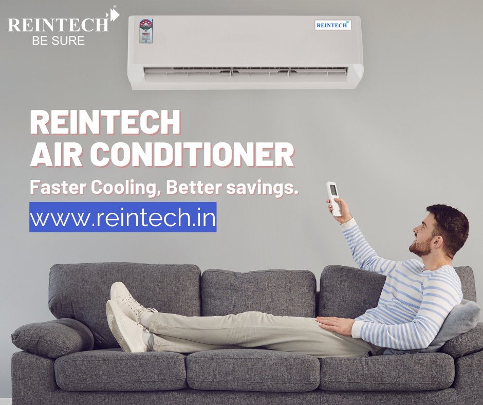 ReintechPvtLtd's tweet photo. Chill vibes, cool savings! With #Reintech Air Conditioner's lightning-fast cooling technology, you can beat the heat without breaking the bank. Say goodbye to sweaty days and hello to refreshing comfort! 💨

#Reintechac #aircondition #StayCool #ReintechAirConditioner #BeatTheHeat https://t.co/3JCPjbmwkB