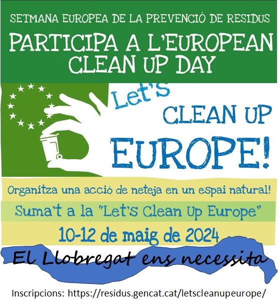 MeandreMerolenc's tweet photo. L’11 de Maig farem neteja de residus a diferents punts del riu Llobregat dins el #CleanUpEurope. Animem a les associacions veïnals i entitats vinculades amb les colònies a organitzar accions populars de recollida de deixalles al costat del nostre riu. #ElLlobregatEnsNecessita! https://t.co/fzOxsPkkyO