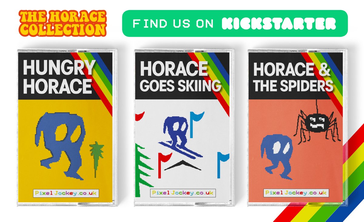 Horace is Back! and on the  ZX Spectrum!  40 years in the making! Find a brand new boxset of these classic games - along with some very cool merchandise over at our kickstarter: 

kickstarter.com/projects/pixel…

#ZXSpectrum #retrogames #RETROGAMING