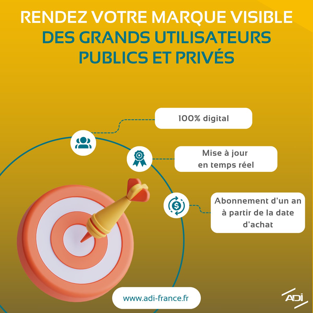 adi_france's tweet photo. 👀Rendez votre marque visible des grands #utilisateurs publics et privés !

📖L’#annuaire des directeurs #immobiliers est un outil professionnel de référence regroupant les membres de l’ADI : les Utilisateurs et Membres associés !
👉https://t.co/xEz8TqlOSs https://t.co/uq8ZGcHcqP