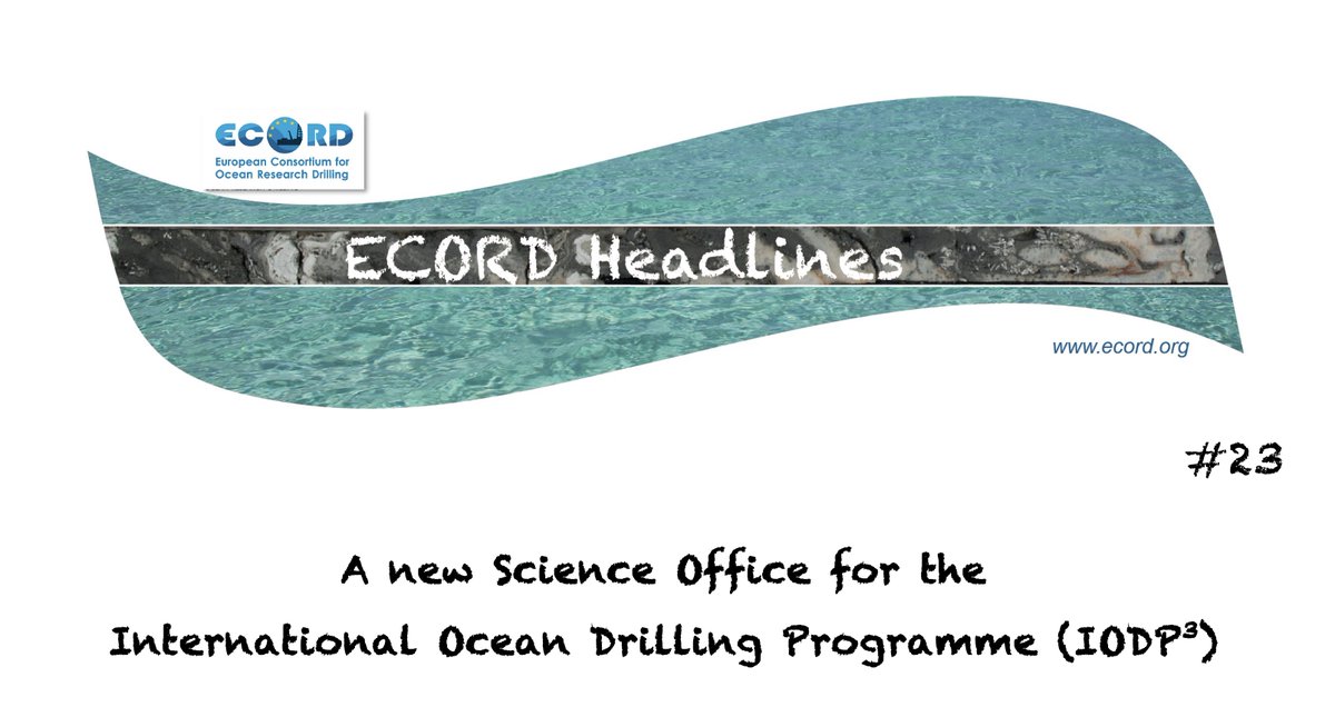 We have a new IODP³ (#IODP_CUBED) #SCIENCEOFFICE which will be hosted by @EarthSciPlymUni - read more about it here: ecord.org/ecord-headline…