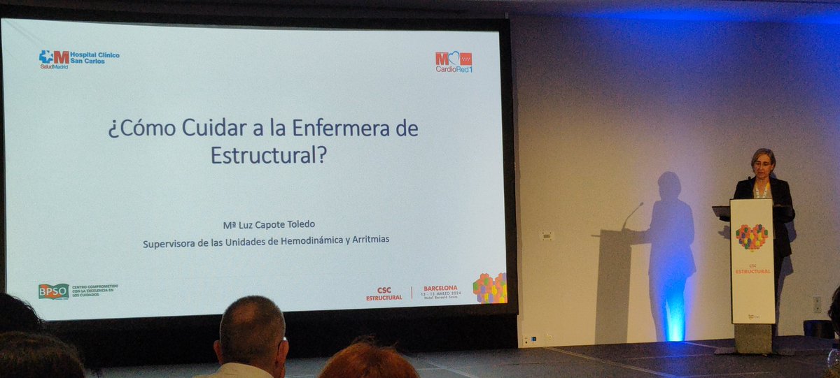 FJavierDelgado's tweet photo. En este momento #MaLuzCapote nos habla de "Como cuidar a la enfermera de estructural" en #CSCestructural2024 @enferhemo @AEEC_enfcardio https://t.co/7KAMAFsL9m