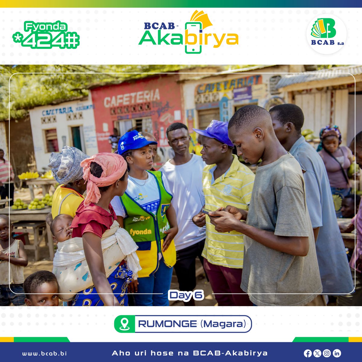 BcabBank's tweet photo. #BCAB_Akabirya road show #day_6
BCAB ishishikara kubaherekeza mu bikorwa vy'iteambere. ku munsi ugira 6, yari yagendeye intara ya #Rumonge muri zone #Magara,
yari akanyamuneza ntangere.
#bcab_akabirya
#aho_uri_hose_na_bcab_akabirya
#Road_Show #day_6
#BCAB
#Solution_digitale https://t.co/vpwvaUQ8pf