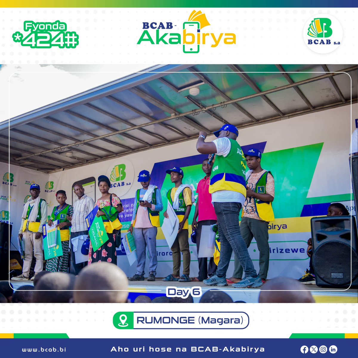 BcabBank's tweet photo. #BCAB_Akabirya road show #day_6
BCAB ishishikara kubaherekeza mu bikorwa vy'iteambere. ku munsi ugira 6, yari yagendeye intara ya #Rumonge muri zone #Magara,
yari akanyamuneza ntangere.
#bcab_akabirya
#aho_uri_hose_na_bcab_akabirya
#Road_Show #day_6
#BCAB
#Solution_digitale https://t.co/vpwvaUQ8pf