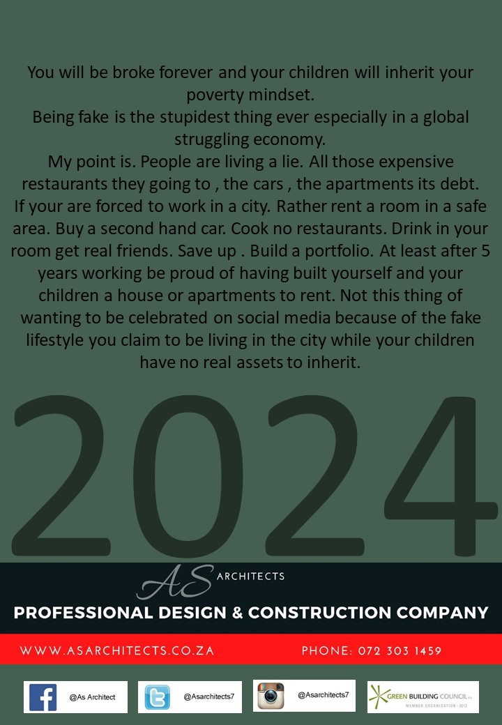 📆 14 MARCH 2024
⏰ 08:00am
📲 RENTING 

🧱🏘️🚧🚜🪵🛻.....🧱🏘️🏡🏠🚧🚜🪵🛻.

#AsArchitects #BlackExcellence #Levels  #Thursdayhustle #BlackExcellence  #Keepmoving #NoSleepGang #SIYAPHUSHA #Focus #Nevergiveup #Beinspired #FocusChallenge #PromiseLand