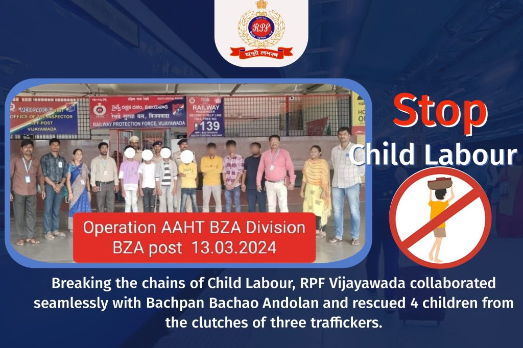 Your vigilance can save a child's life!

If you witness any suspicious activity related to #ChildTrafficking in railway premises, don't hesitate to report it immediately to nearby RPF or #Dial139.
#OperationAAHT #EveryChildMatters #EndTrafficking @BBAIndia @rpfscr @RailMinIndia