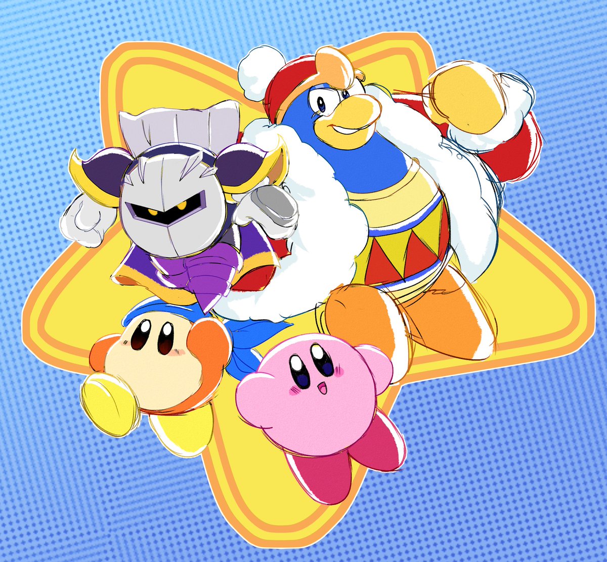 the legendary heroes of dreamland !!! #Kirby #myart #fanart #Nintendo