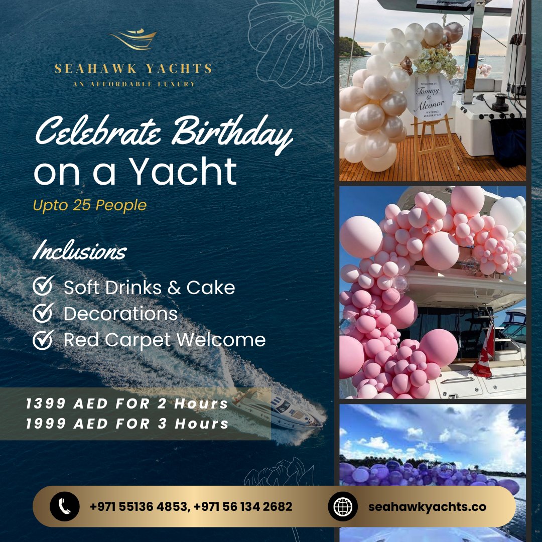 Our Exclusive Birthday Package #yachtbirthday #yacht
