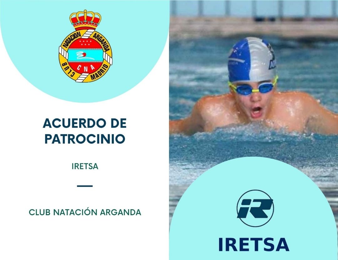 C_N_Arganda's tweet image. Ya podemos anunciar, un nuevo acuerdo de colaboración con otra empresa argandeña, que decide apostar por el Deporte, la natación y los chicos.y chicas que forman el Club Natación Arganda.

Muchísimas gracias. IRETSA