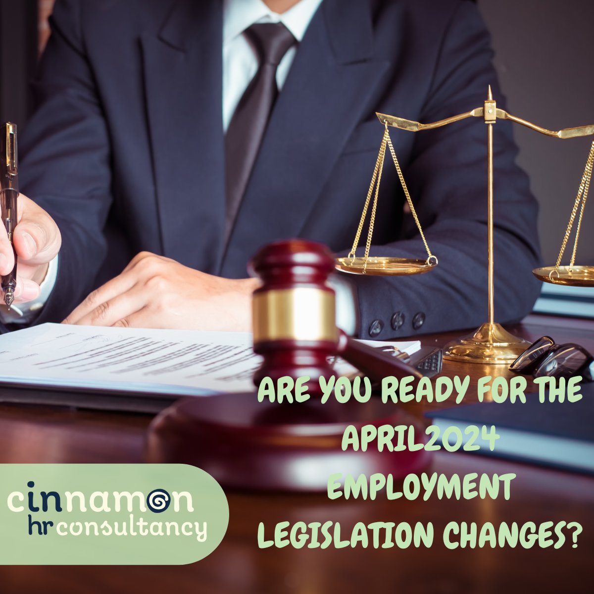 4 BIG employment law changes coming into effect in April 2024. Your HR policies must be updated to ensure you stay compliant and that you, your organisation and your employees remain protected. Why not download our handy FREE GUIDE from our website cinnamonhr.co.uk/freeresources