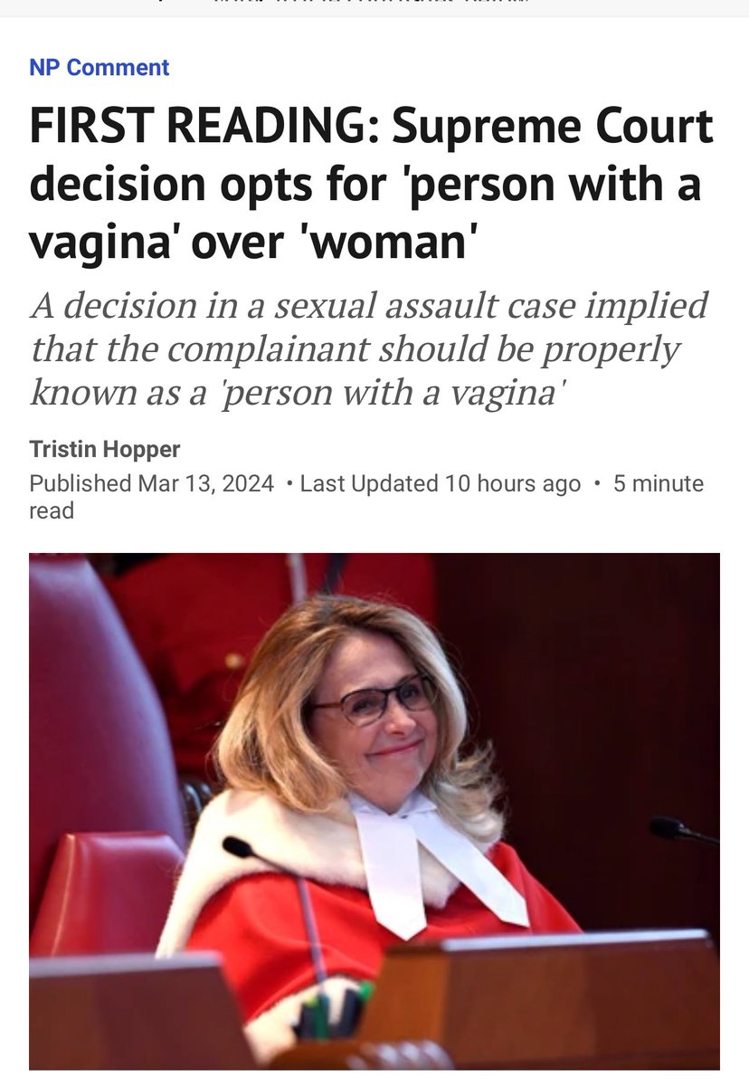 This is so utterly dehumanizing. 

In Canada, if you’re a female rape survivor, the court won’t let anyone call you a woman. 

Instead they have to reduce you to your genitals as though you haven’t been degraded enough already. 

Instead of “woman,” they’ll call you a “person