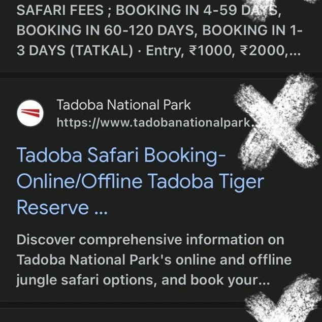 Beware Wildlife Lovers! Many websites are falsely claiming to be an official safari booking site of Tadoba-Andhari Tiger Reserve. Please book your safaris only through the authentic and official website of TATR i.e. mytadoba.mahaforest.gov.in