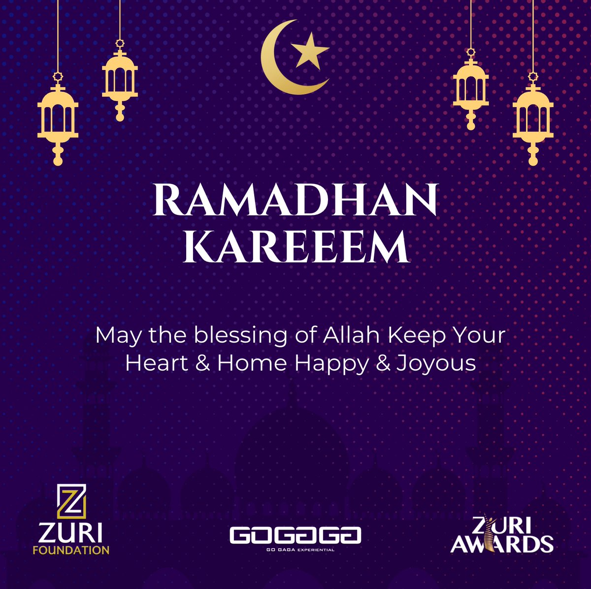 May this holy month bring peace, blessings, and strength to our Muslim brothers and sisters. #ZuriAwards #ZuriFoundation #RamadanMubarak