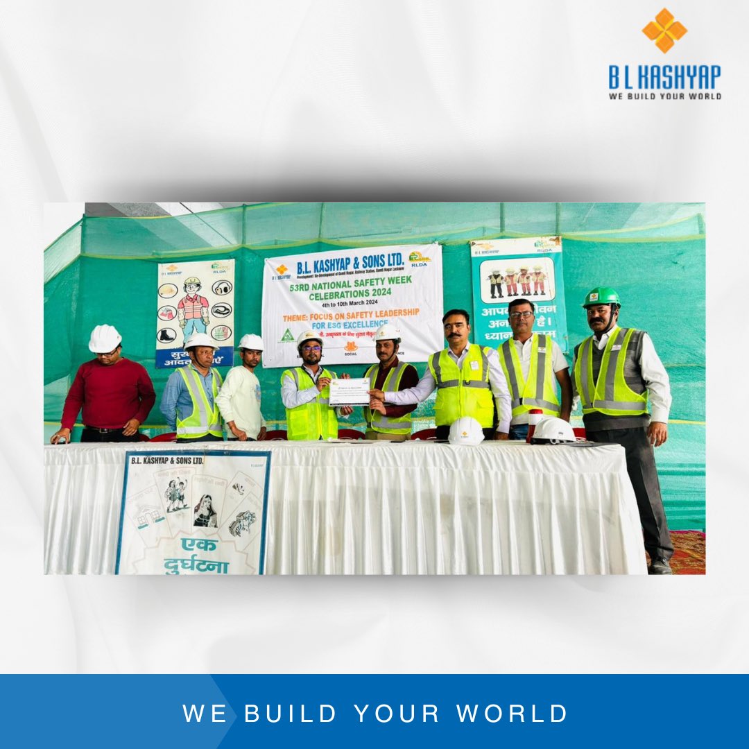 Exemplary Achievement

#TeamBLK received a certificate of appreciation for 5.0 million Safe Man Hours, safeguarding every moment in the redevelopment of Gomtinagar Railway Station, Lucknow.

#BLK #BLkashyap #WeBuildYourWorld