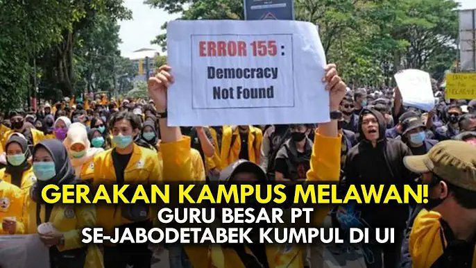 GERAKAN KAMPUS MELAWAN! GURU BESAR PT SE-JABODETABEK KUMPUL DI UI