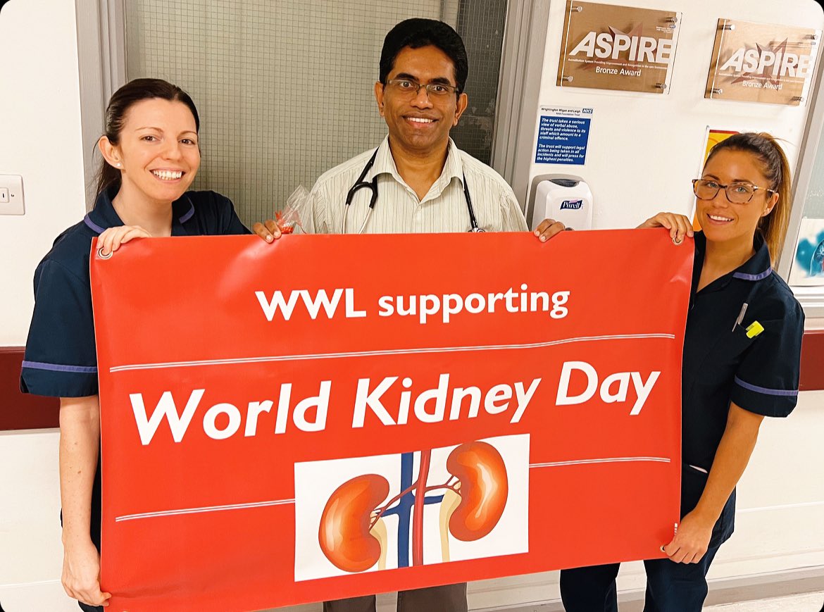 Happy World Kidney Day ❤️ @WWLNHS We will be out and about on the wards today with treats and #fluids24 information. Looking forward to it ❤️ #WorldKidneyDay2024 #nutritionandhydrationweek #KidneyHealthForAll @KidneyNW22 @worldkidneyday @kidneydayUK