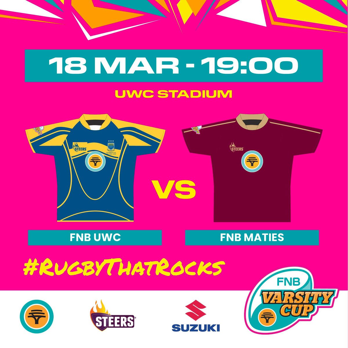 UWCSport's tweet photo. 𝗖𝗮𝗽𝗲-𝗱𝗲𝗿𝗯𝘆 𝗶𝘁 𝗶𝘀!🤩
The Cape Winelands neighbors, @MatiesSport will this coming Monday, the 18th head over to the #OperationRoom to operate with the Caracals in what promises to be a cracking afternoon of #RugbyThatRocks
🎫: https://t.co/KBYSLcjhwC
#WeAreUWCSport https://t.co/LxytsV5Y13