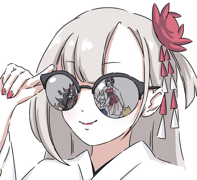 ミラーサングラス姉 