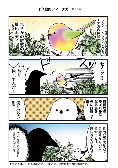 ✨🌸永久機関シマエナガ🌸✨
✨コミックス最新刊発売記念✨
✨⌚8:00/18:00⌚✨
✨シーズン1 毎日再配信中✨

#永久機関シマエナガ
#シマエナガとカラスさん

【シーズン1/第59羽】 