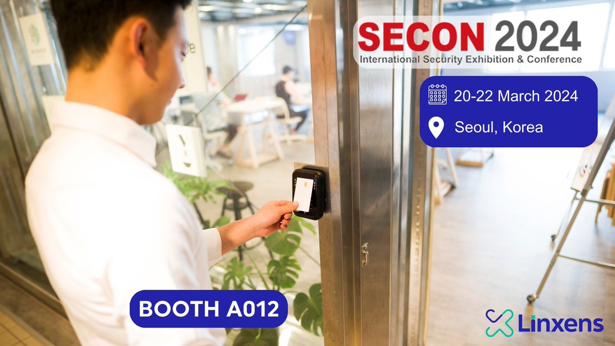 <a href="/Linxens/">Linxens</a> will be at Secon 2024 in Seoul, Korea.
Join us and know more about our Access control solutions like Metal cards, Biometric card, Wood card &amp; EcoLam.
#Linxensinside #Accesscontrol #biometric