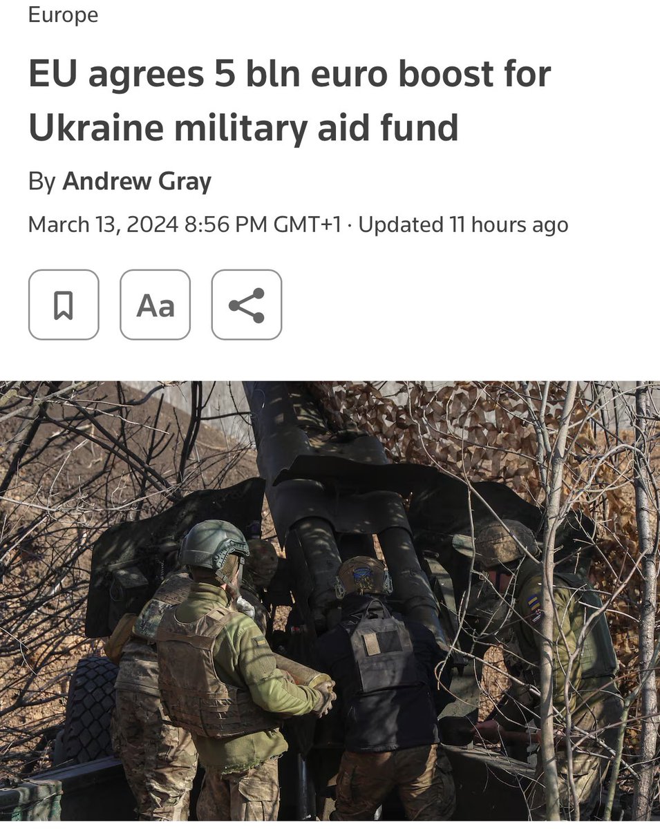 Strong signal with substantial funds: the EU will finance 5 billion additional military support for Ukraine. @NLatEU @DutchMFA @Defensie @PJKleiweg @rogervanlaak @Stefaniedegeus @EldrsindeWereld @sandervandsluis @BabsKamsteeg