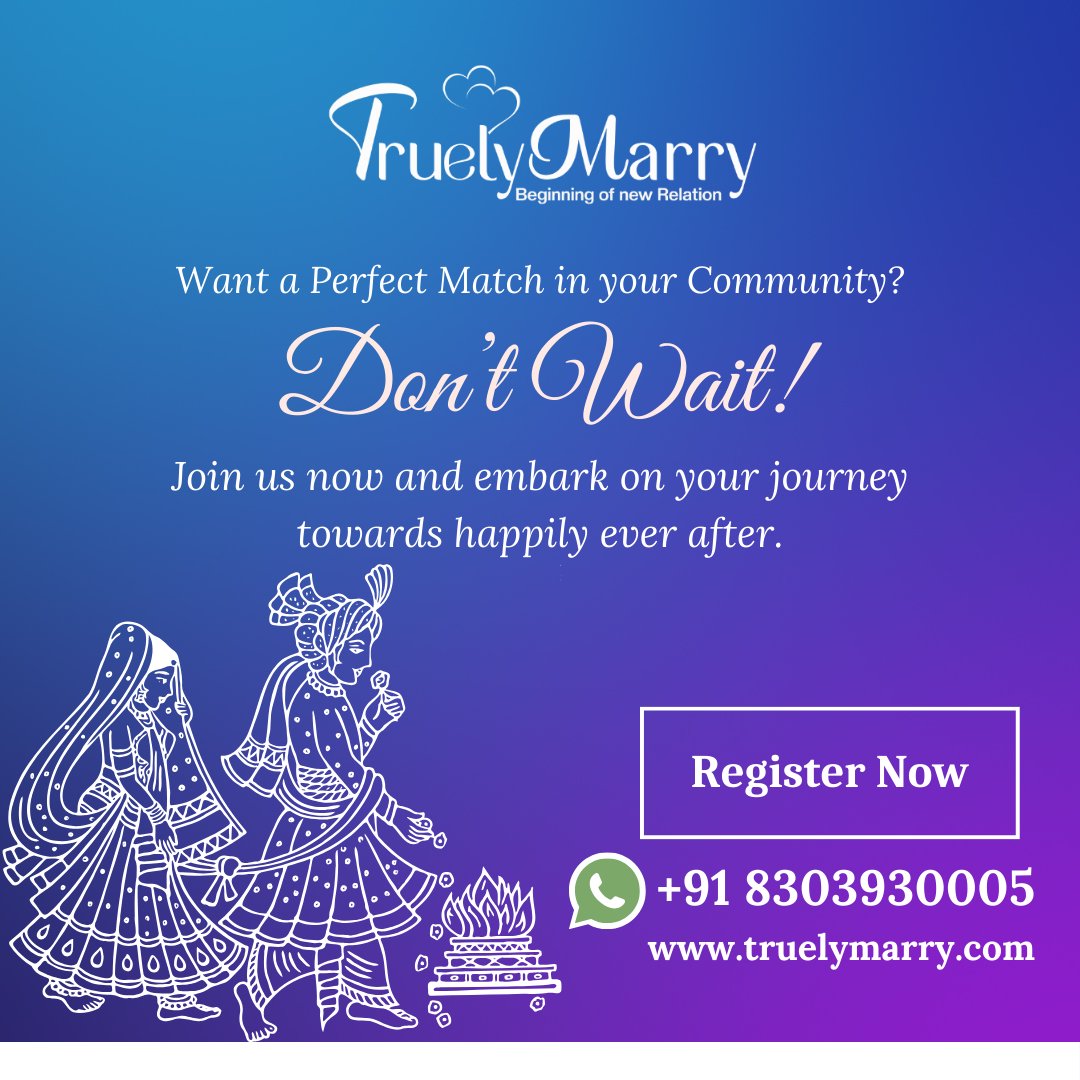 Find your perfect match in our community today! Don't hesitate, join us now and start your journey towards happily ever after.
Visit us:- truelymarry.com/matrimony/kaya…
Contact us:- +91 8303930005
#marriage #matrimonialsite #Relationship