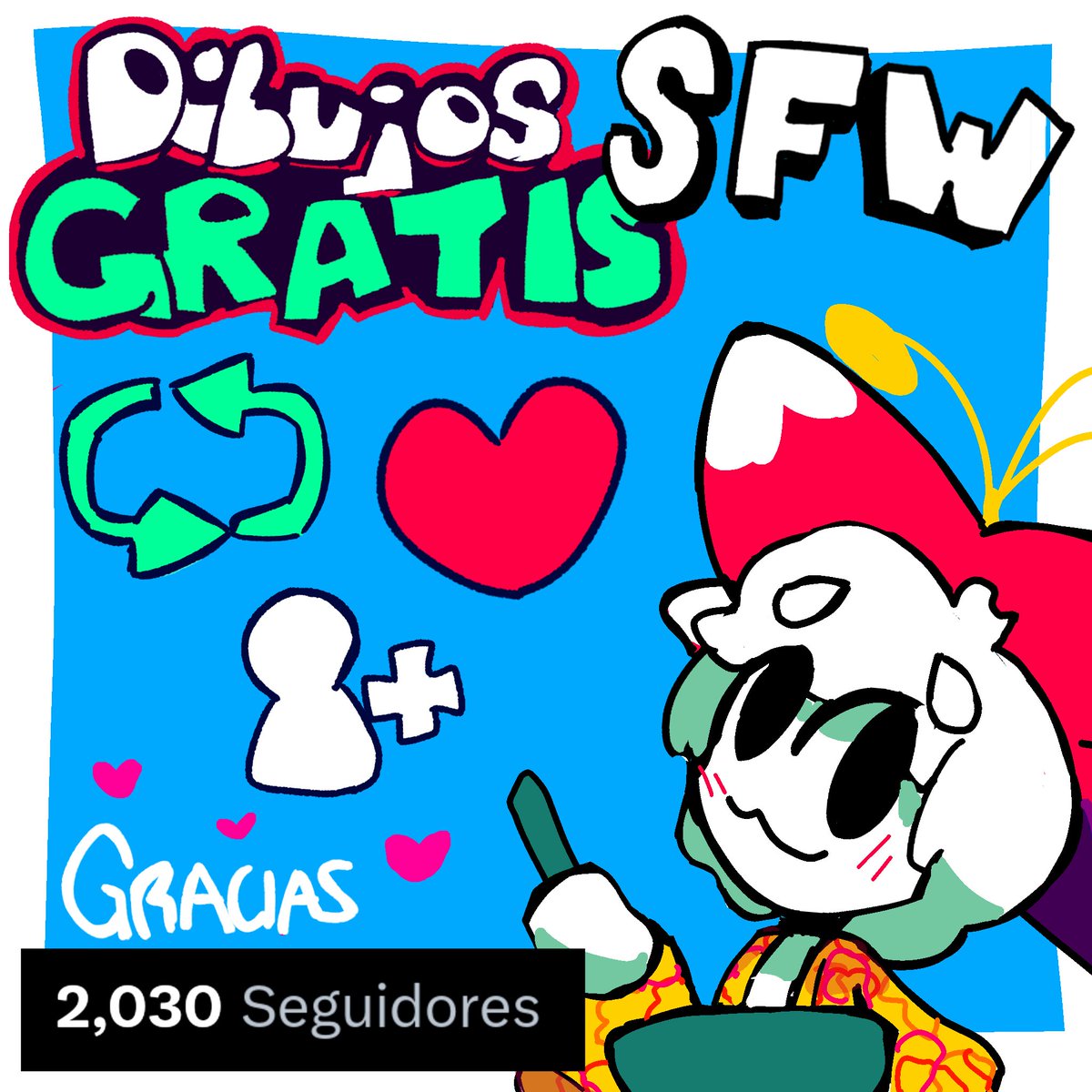 Suirencito's tweet photo. #DinamicaSui
✨¡DIBUJO OCs GRATIS!✨

Para participar
Retweet 🔄, Follow ➕, Like ❤️ y comenta tu OC. 

Esta semana HARE 2 DIBUJOS elaborados. (Valdrá la pena se los aseguro) 😉

Si quieres un dibujo 🔞, participa en la otra publicación (Puedes participar en las dos)

Suerte 🪷✨ https://t.co/TklAO8jzHx