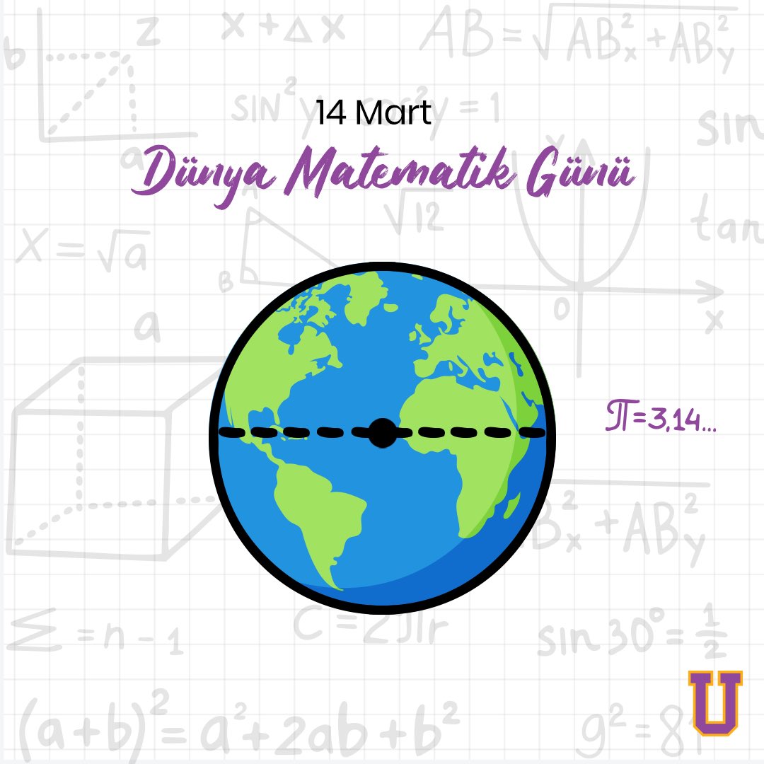 Geometriyle sınırları zorla, cebirle hayal gücünü genişlet, istatistikle gerçekleri keşfet! 🙌🏻
#DünyaMatematikGünü kutlu olsun! 

#UğurluOlmak