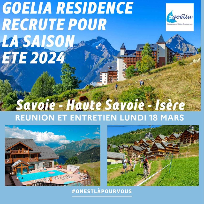 RenaudCharlesFT's tweet photo. [#TousMobilisés] pour l'#emploi saisonnier

Semaine du #tourisme : l'agence @FTravail_ARA #Maurienne une rencontre avec #Goelia le 18 mars

Présentation de l'entreprise et des postes suivie d'entretiens individuels
Inscription🎫 https://t.co/oqycm4r6fE 

#OnEstLàPourVous #Savoie https://t.co/Z89aZUUYUJ