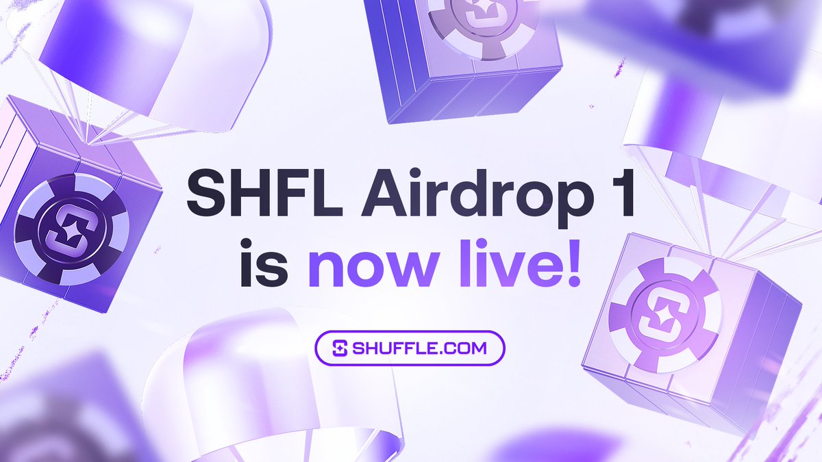 shufflecom's tweet photo. SHFL Airdrop 1 is now live and claimable on https://t.co/tfIU7cgCwc

Simply log into your Shuffle account and claim your first of 3 SHFL airdrops on the new token dashboard!

🔗 https://t.co/zgQGLfXtqN