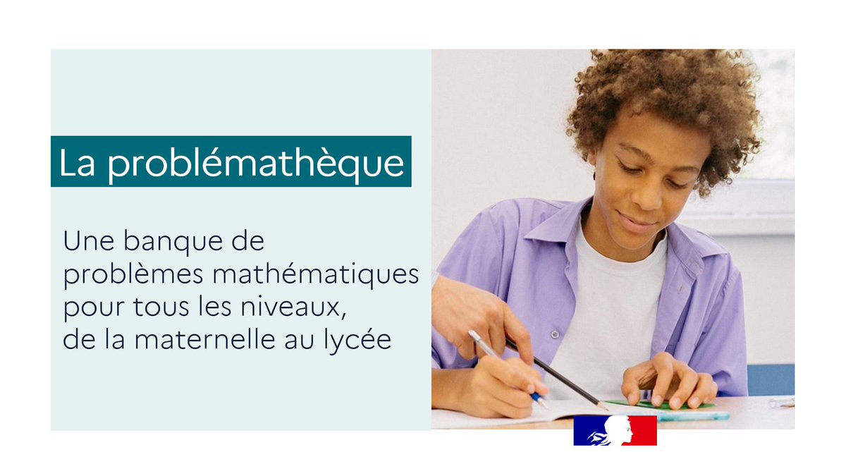 Eduscol's tweet photo. 🔣 Découvrez la problémathèque du @csenofficiel : une banque de problèmes conçus et sélectionnés pour stimuler la curiosité mathématique des élèves et leur permettre d'acquérir une compréhension approfondie des notions vues en classe.

▶ https://t.co/a0aTeyyLGq #SemaineDesMaths https://t.co/BugoUvwGhv