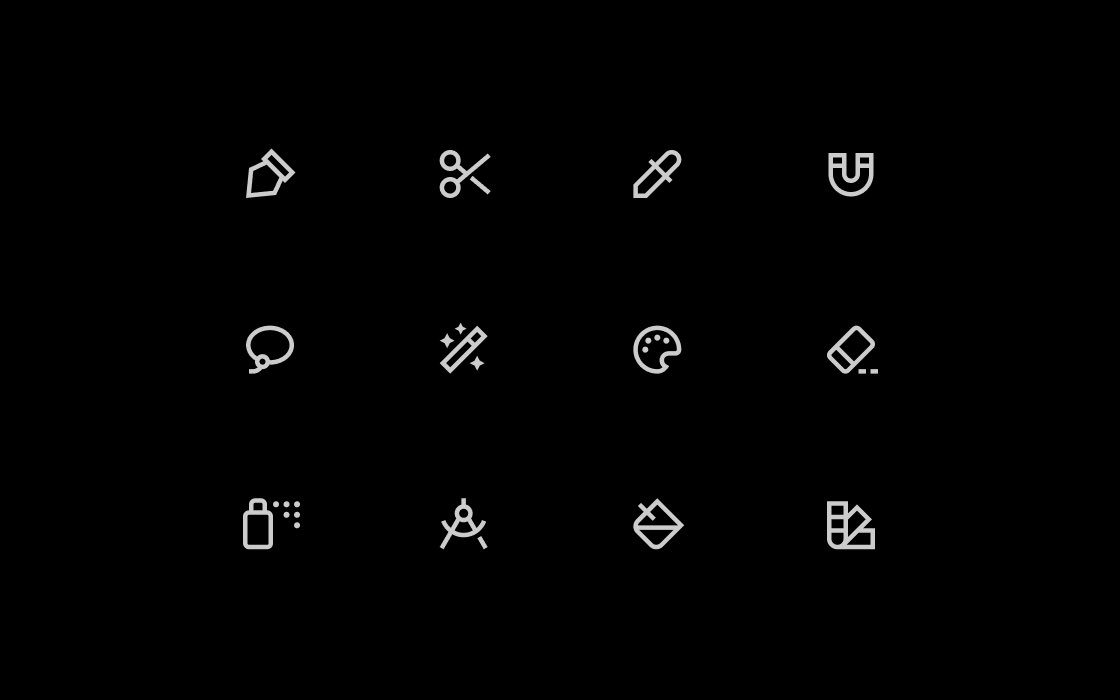 New graphic editor icons for ▲ iconsharp library

iconsharp.com