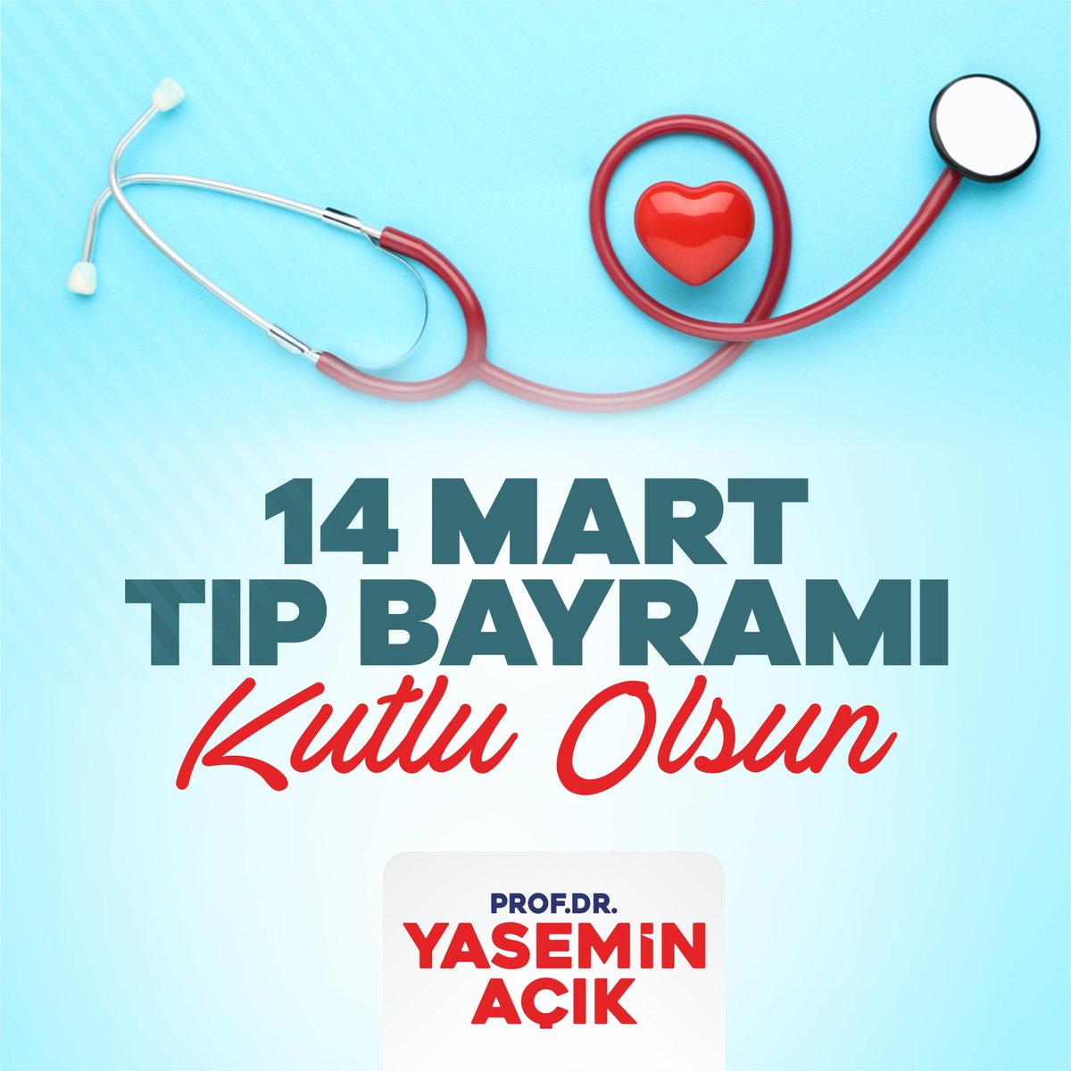 Toplum sağlığı için büyük bir özveri ve fedakârlıkla emek veren tüm sağlık çalışanlarının 14 Mart Tıp Bayramı kutlu olsun.