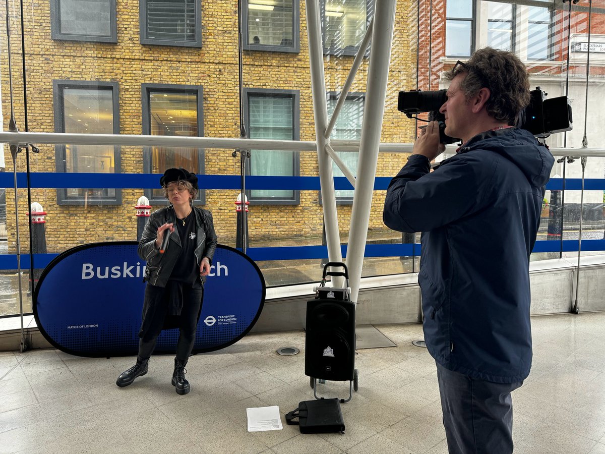 Great final day of the @TFL Busking Auditions on Tuesday! 🥳 We even had a German National TV station come down and film and interview the buskers and the judges, which was cool!! ✨ It’s been an incredible few weeks 🩷🎶🙌