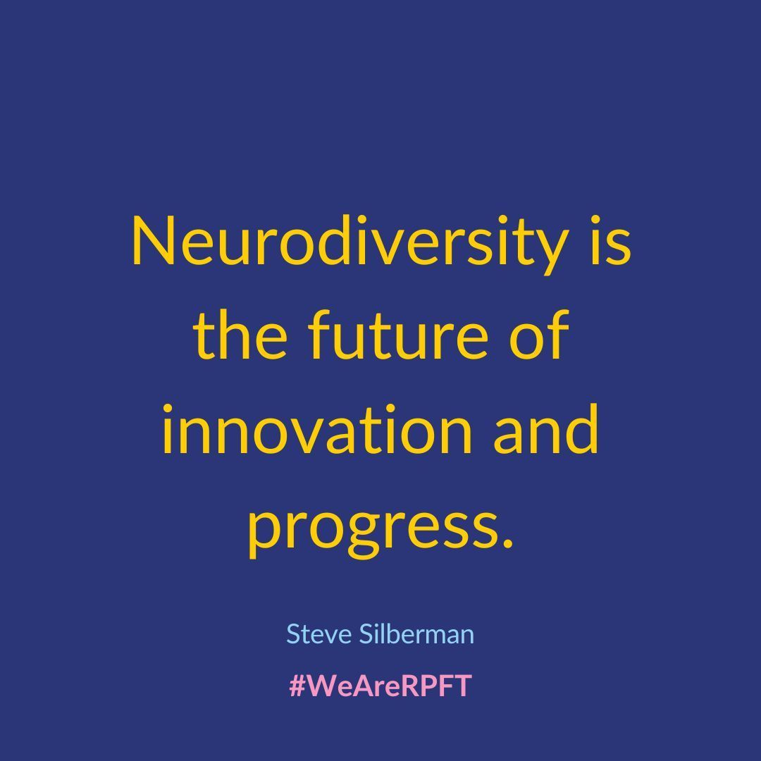 #WeAreRPFT #NeurodiversityAtWork #DiversityAndInclusion #NeurodiverseTalent