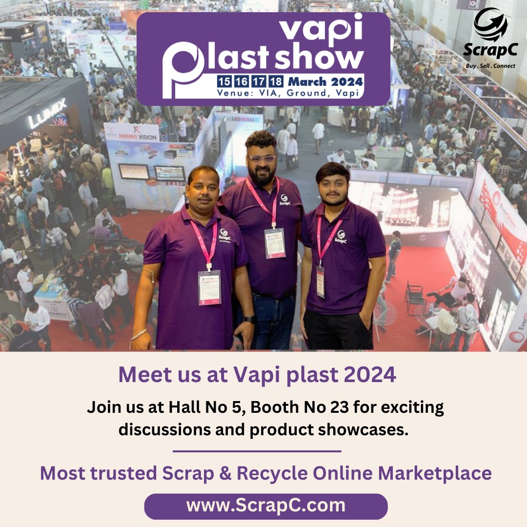 ScrapC00's tweet photo. π We're invite you to visit ScrapC Marketplace's stall at Vapi plastshow 2024, happening at the VIA Ground, Vapi, Gujarat.
π
Date: 15 - 18 March 2024
#ScrapC #Vapiplastshow #vapiplast #vapiplast2024 #onlinemarketplace #plasticscap #vapi https://t.co/pEMMoKCP2S
