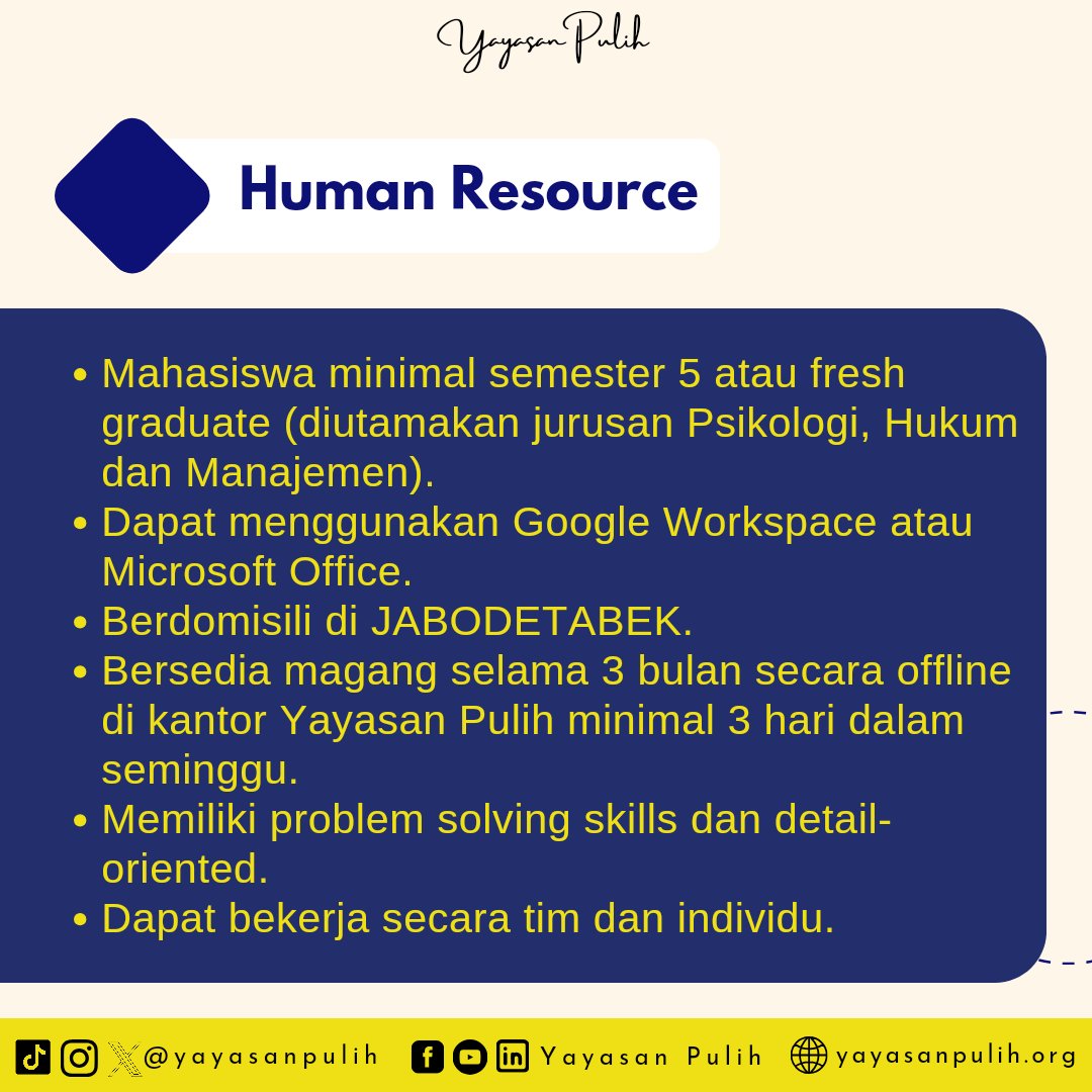 YayasanPulih's tweet photo. Gimana daftarnya?
Simak postingan ini yaaa 😃✨
Kami tunggu kehadiran teman-teman di Yayasan Pulih 🤗❤
#yayasanpulih #kesehatanmental #mentalhealthmatters #stopkbg #gerakbersama #magangpulih #internship #internshipprogram https://t.co/72yCFqyUwR