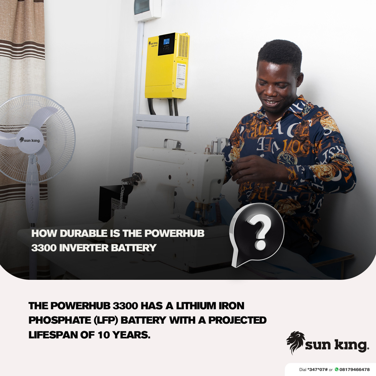 You've got questions and we’ve got just the right answers.

Here’s what you need to know about the PowerHub 3300, our most powerful solar inverter yet.

Got more questions? Drop them in the comment section and we’ll answer them in our next FAQ.

#SunKing
#PowerYourStory