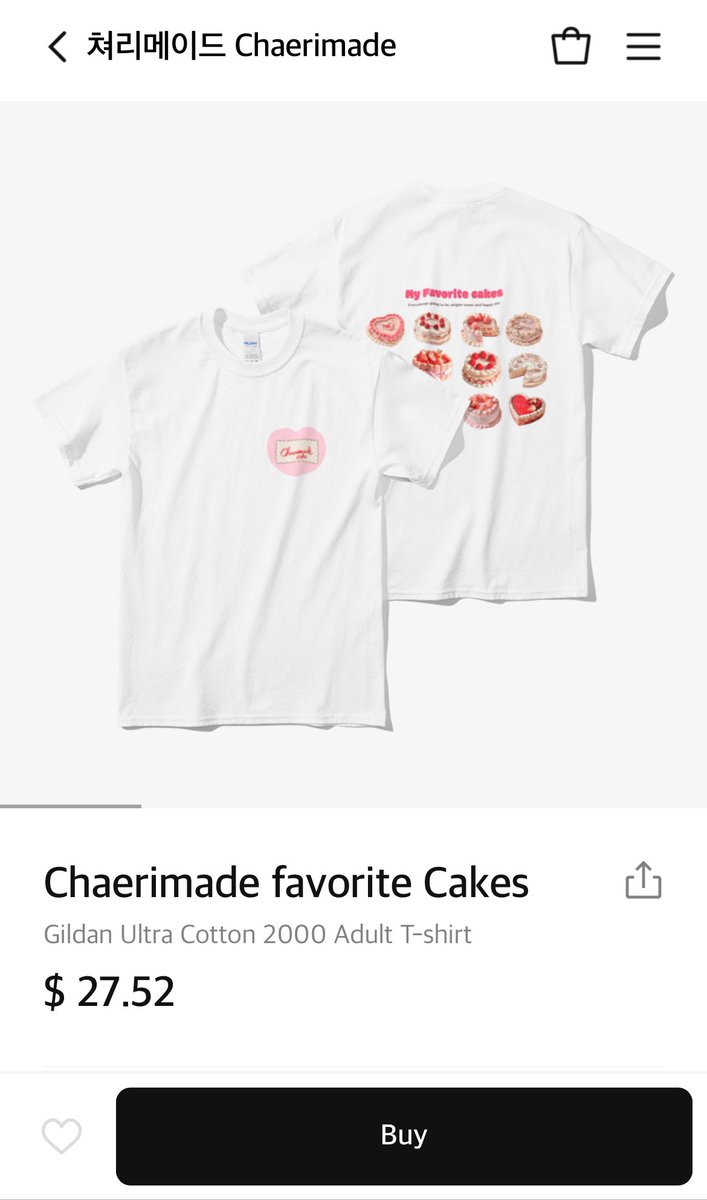 chaerimade's tweet photo. 🎂

쳐리메이드 favorite Cakes shirt(white)
마플샵에서 구매하실 수 있습니다.

https://t.co/JxWvBL9JXY https://t.co/oCnoM6dXMi