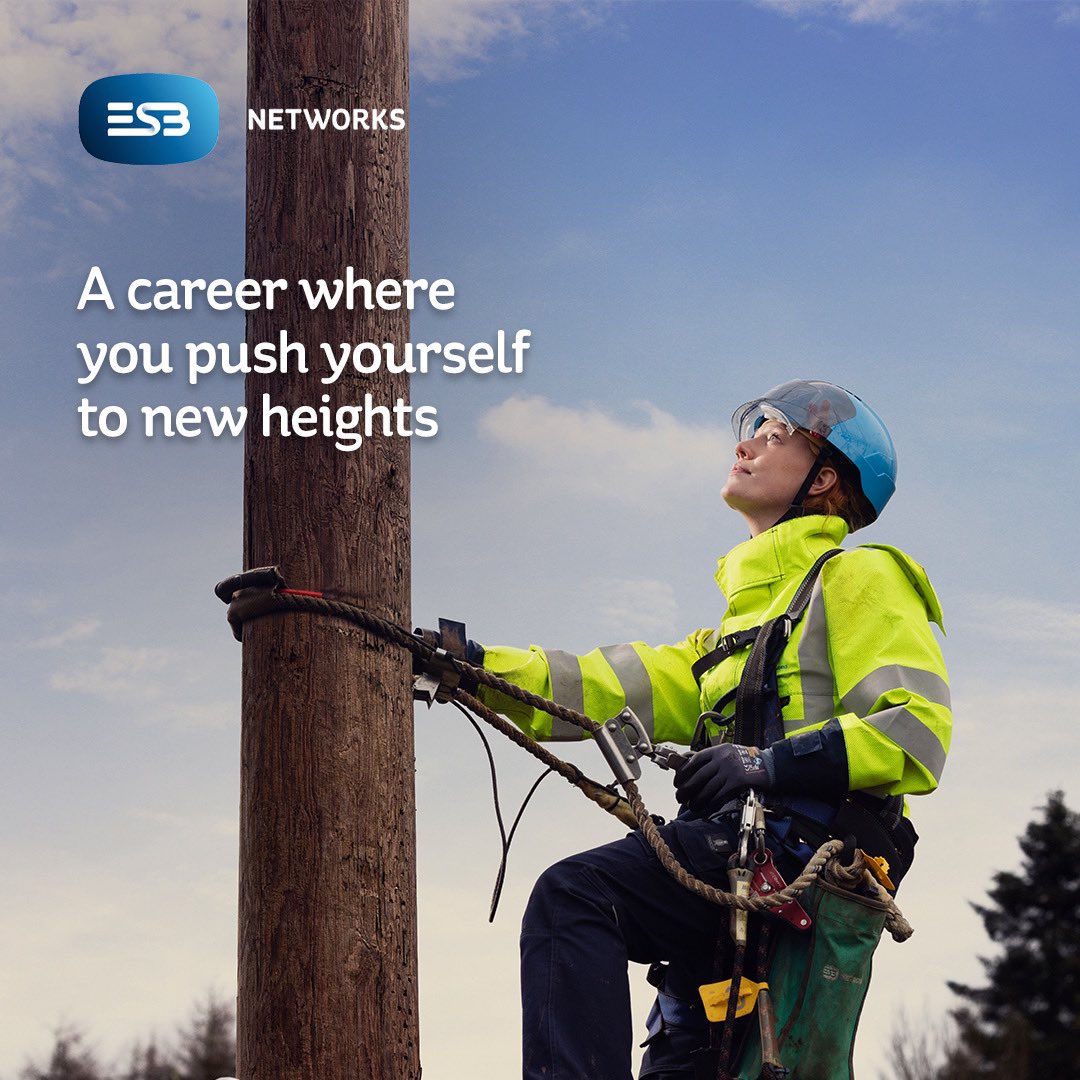 Looking for a career where you push yourself to new heights? ESB Networks Electrical Apprenticeship Programme is looking for new applicants interested pushing themselves to embrace new challenges. Apply today and energise your future. esbnetworks.ie/esb/careers/ap…