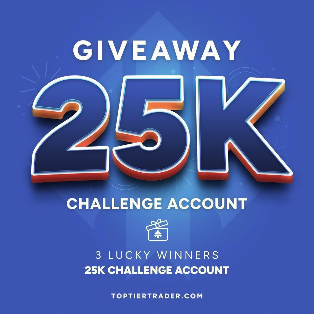 Bryan_Og2's tweet image. TopTier Trader 3 x 25k Challenge Giveaway! 

Rules: 

1️⃣. Follow: @_toptiertrader @JoeBankss @daveguttman_  @Bryan_Og2 

2️⃣. Like&amp;amp;RT 

3️⃣. Tag atleast 3 trader friends! 

4️⃣. Join Top Tier Discord : discord.gg/gJrcWMcZy7

5️⃣. Also follow @joshuakuton @NwananaGreat…