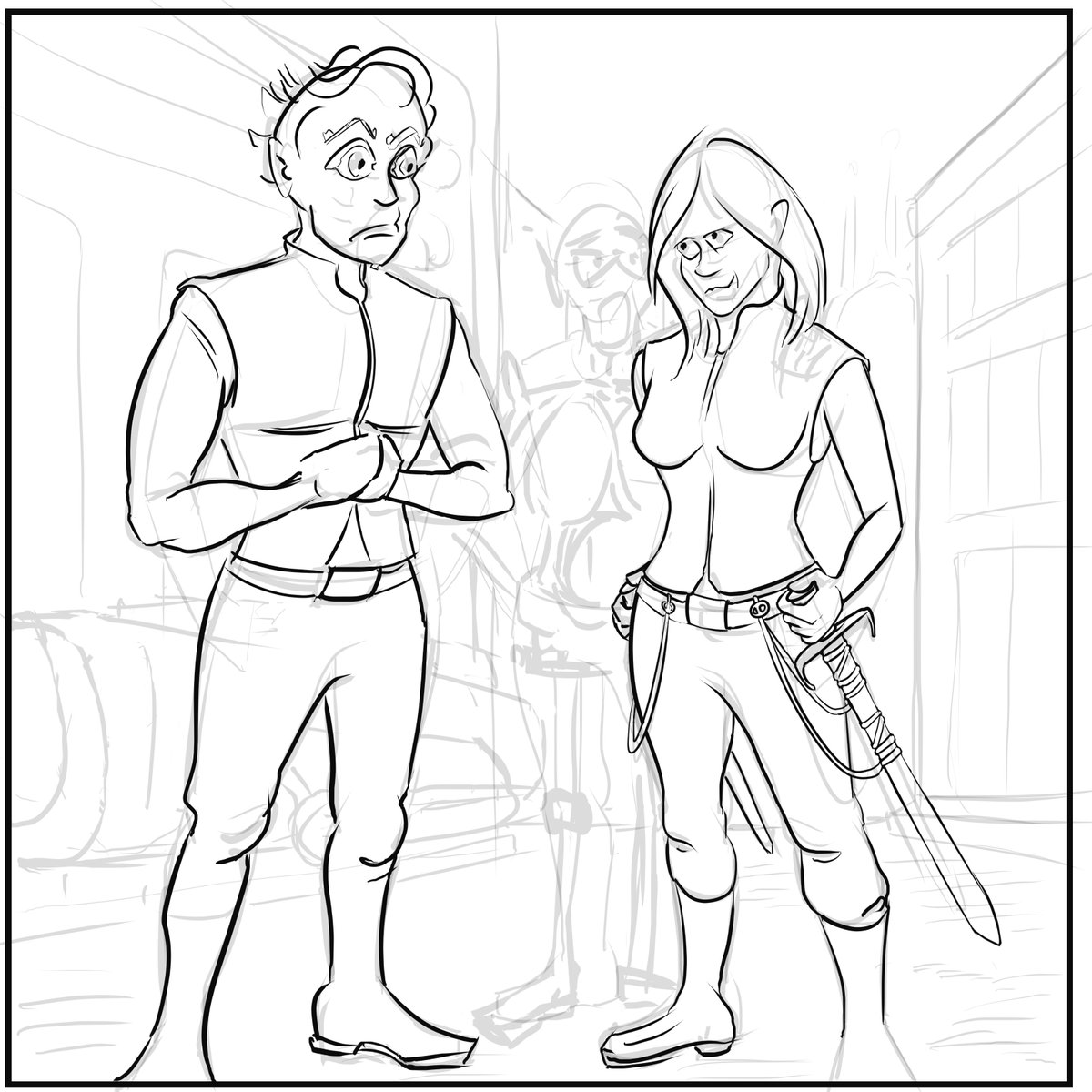 and a little more line work for issue 3 of Cosmic Debris #comics #art #wip #process