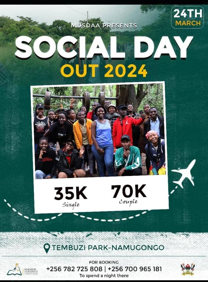 MusdaaY's tweet photo. Get Ready for a Thrilling Day of Fun at Tembuzi Fun Park!
Join Us for a Spectacular Adventure with Mazes, Soccer, Rope Walking, camp fire and much More.
Bring a Friend and Make Unforgettable Memories!".
ill be there!, will you!
ππΌ
#MusdaaSocialDayOut https://t.co/rJfvGJRjSi