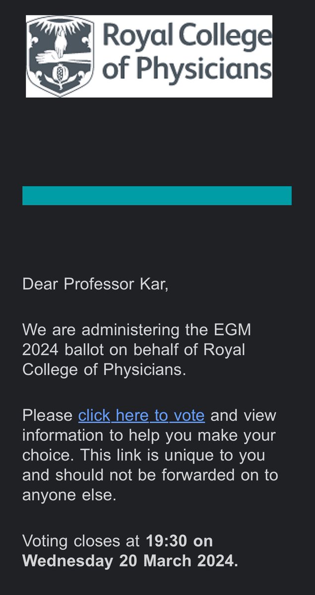 parthaskar's tweet photo. Itโs the morning after the night before
Frayed tempers & nerves all around
Itโs now time for the ballot to speak
Fellows? Vote
My view as Elected Councillor @RCPhysicians?
All should pass
Esp motion 5
Why? Reason in blog:
https://t.co/fUdzFwOuet
Itโs for everyoneโs sake https://t.co/sJWRKDeHPs