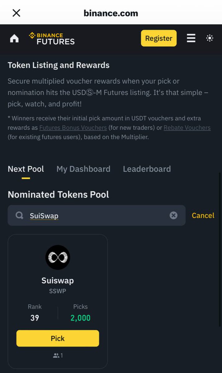 suiswap_app's tweet photo. SuiSwap has been proudly selected for the @Binance
Futures NEXT program! 🚀 

We invite you to join us on this exciting journey by casting your vote for #SuiSwap. As a token of appreciation, all @Binance users who support us through their votes will be rewarded.   

📣Vote NOW: https://t.co/KfiILSa89J (search $SSWP)

#BinanceFuturesNEXT