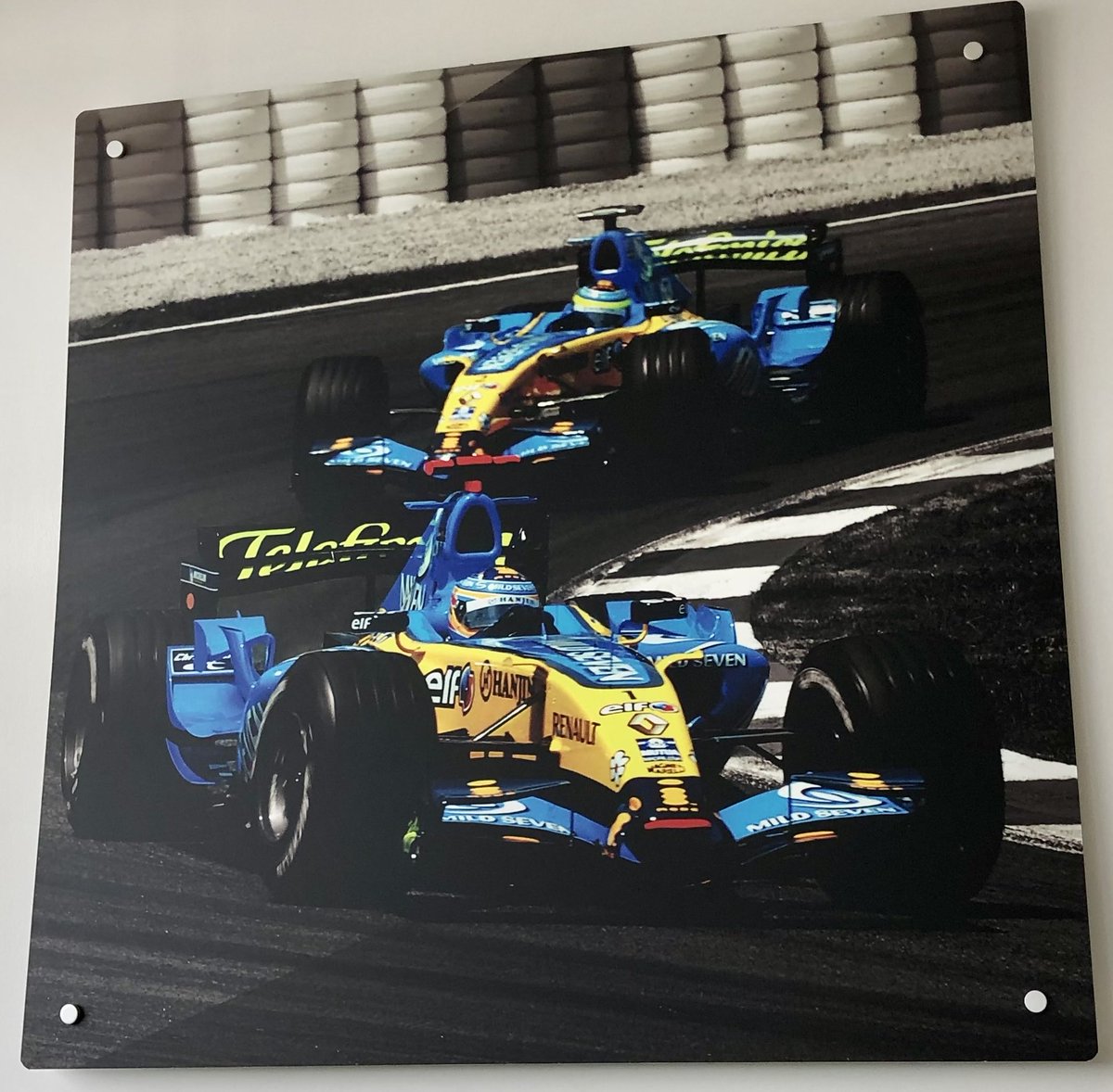 MarkLaneF1's tweet photo. A spot of 🔵 & 🟡 for your TL.
Fernando and Giancarlo but, can you identify the track? 😅
#EnstoneSnaps #RenaultDays https://t.co/a0rlJzM5Bt