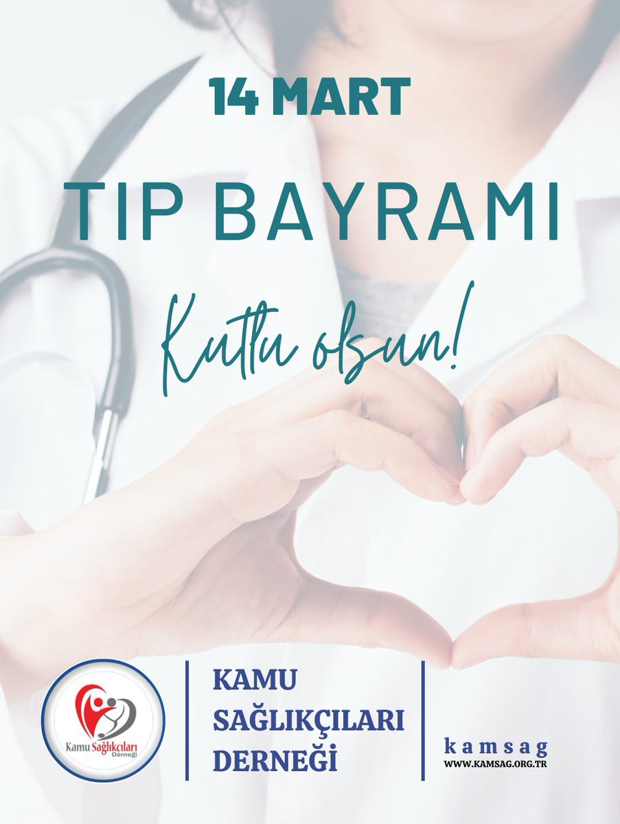 Sağlıklı bir toplum için emek veren bilgi, gayret ve becerinin fedakarlıkla birleştiği doğrudan insan hayatına dokunan, doğumdan ölüme yine yanımızda olan bu saygın mesleği icra eden tüm sağlık çalışanlarımızın Tıp Bayramı Kutlu Olsun.

#14marttıpbayramıkutluolsun
<a href="/kamsagder/">KAMU SAĞLIKÇILARI DERNEĞİ</a>